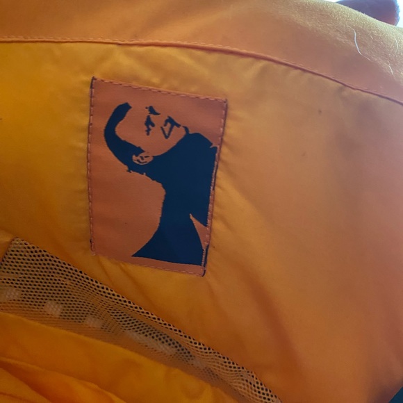 SALE 🌺 JC de CASTELBAJAC ROSSIGNOL Cream Orange Brown Plaid Hood Ski Jacket L - Picture 13 of 15